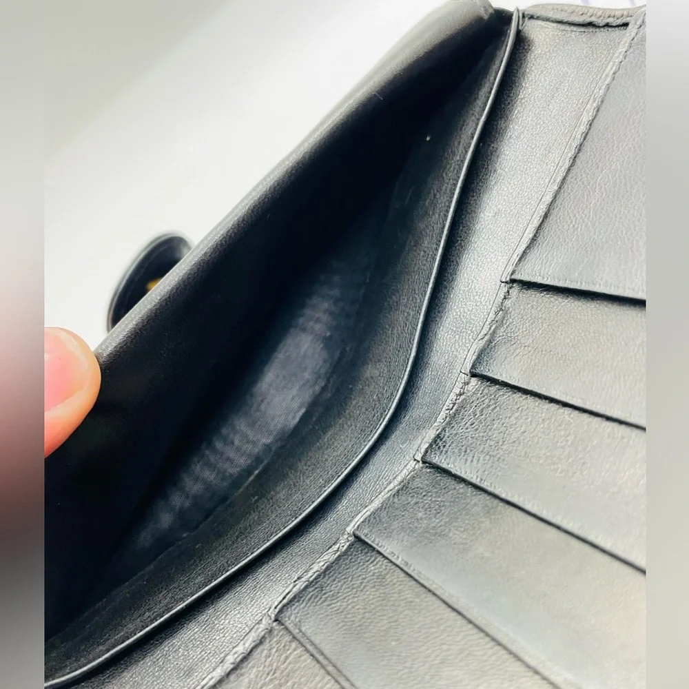 CHANEL Black Quilted Lambskin French Purse Wallet with COA! - Picture 8 of 16